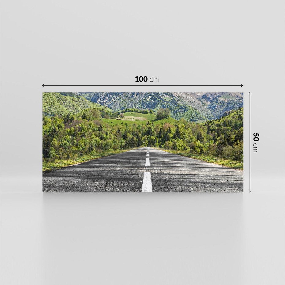 Obraz na płótnie 100x50 - Droga przez góry: podróż do przygody - droga, góry