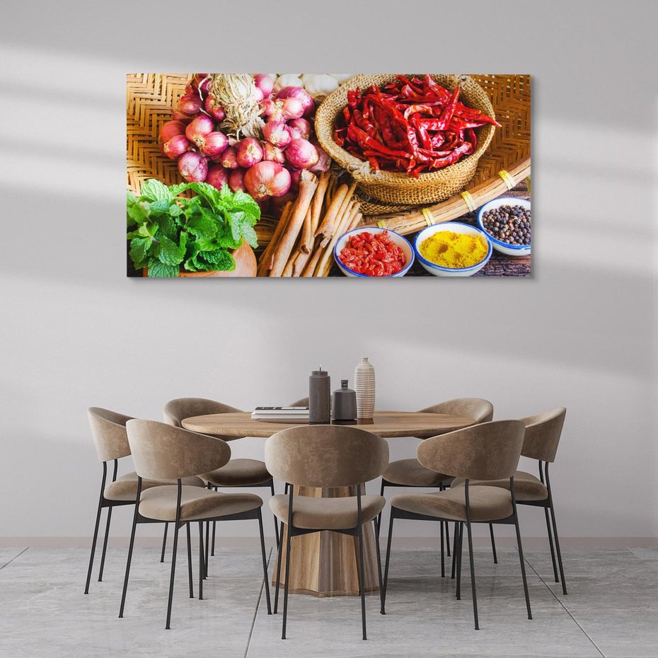Obraz na płótnie 120x60 - Pełnia azjatyckich smaków - przyprawy, azja