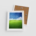 Plakat w ramie 40x50 - Łąka pod Niebem - łąka, niebo - rama biała