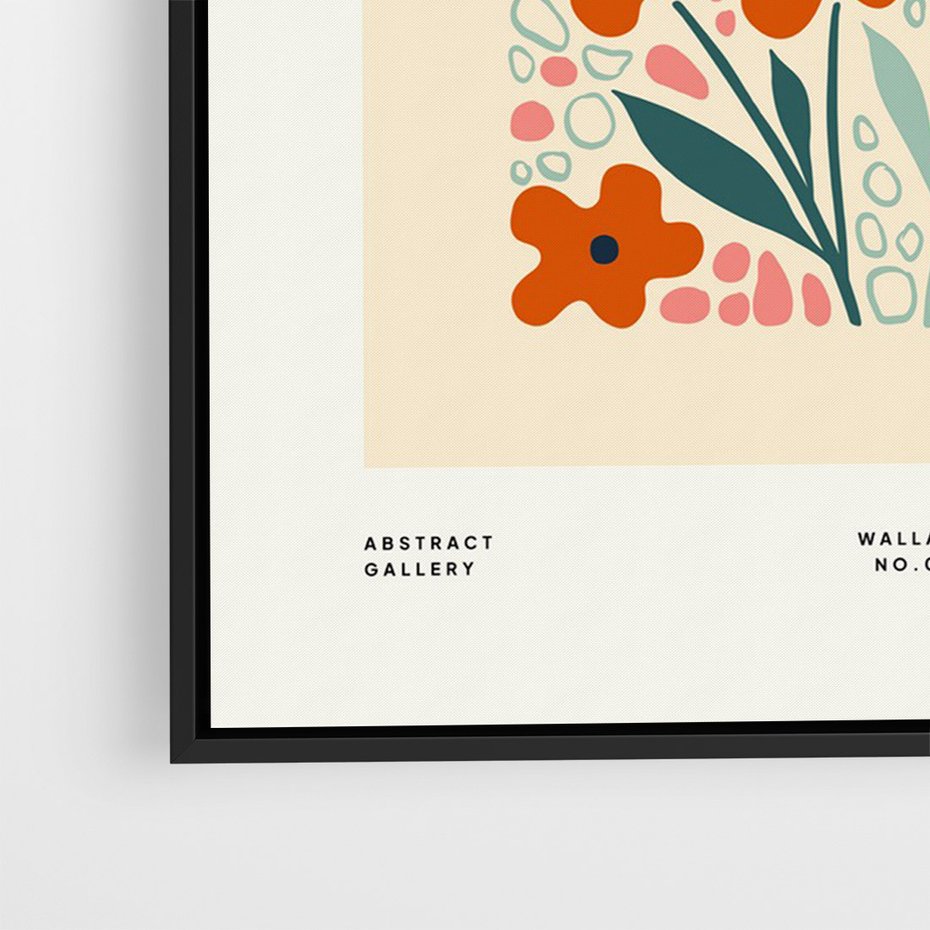 Obraz w ramie 50x70 - Refleksje Kolorowych Tajemnic - kwiaty, kompozycja - rama czarna