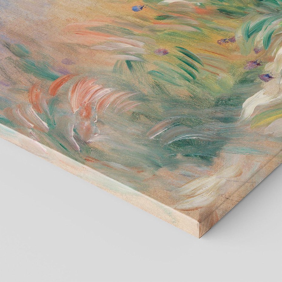 Obraz na płótnie 100x50 - Girls in the Grass Arranging a Bouquet, Pierre-Auguste Renoir - Reprodukcja - reprodukcja, obraz na płótnie