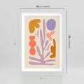 Plakat w ramie 50x70 - Przenikająca Harmonia - abstrakcyjny obraz, pastelowe kolory - rama biała