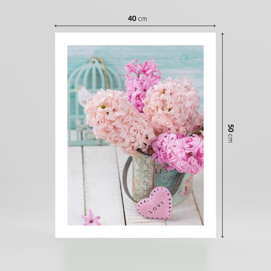 Plakat bez ramy 40x50 - Kwiatowa harmonia hiacyntów - kwiaty, hiacynty