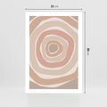 Plakat bez ramy 21x30 - Roztopione Granice - abstakcyjne koła, delikatne odcienie beżu