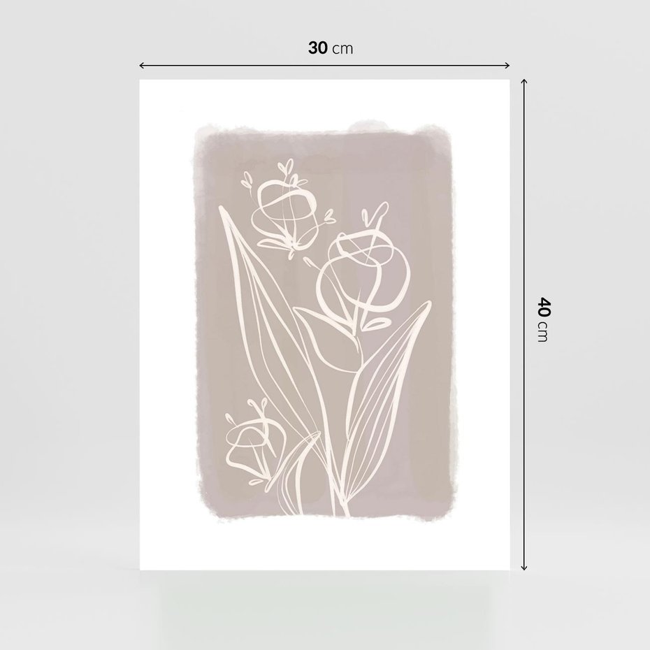 Plakat bez ramy 30x40 - Pastelowe Nastroje - nowoczesny subtelny plakat, beżowy