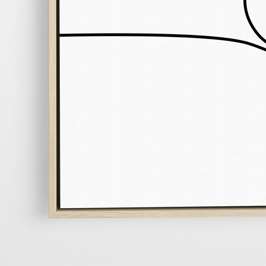 Obraz w ramie 80x120 - Linie Wewnętrznej Refleksji - line art, szkic - rama drewno