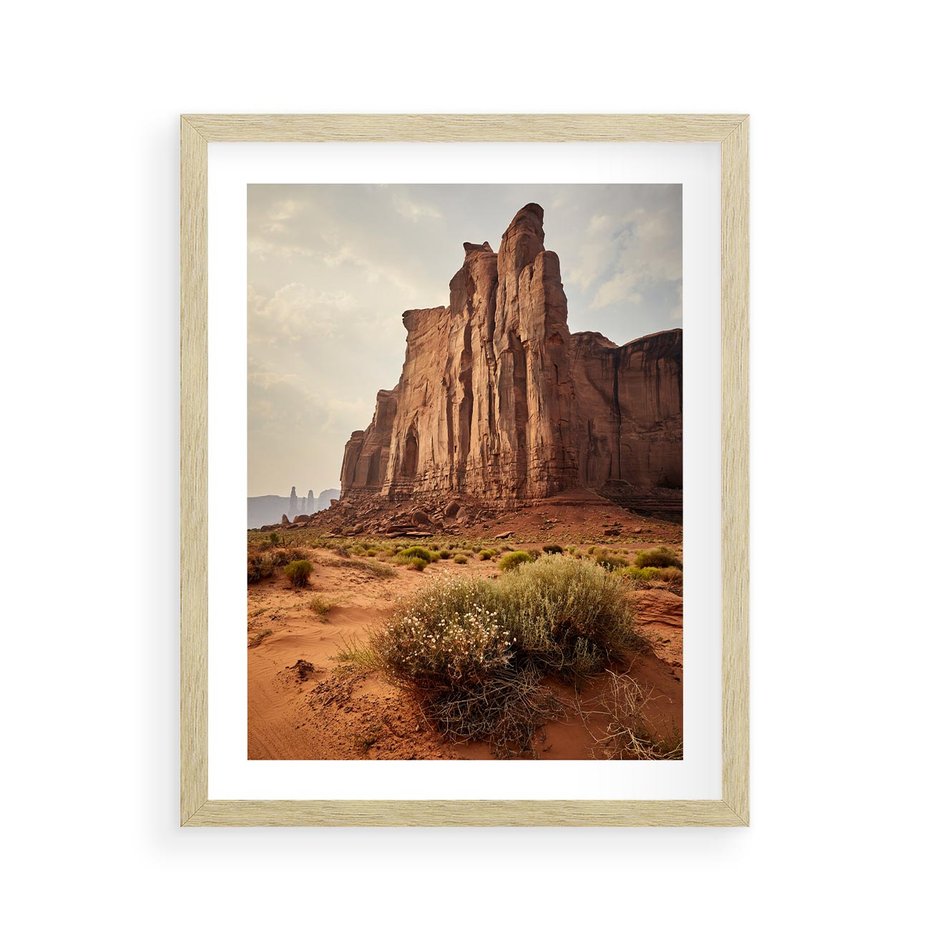 Plakat w ramie 40x50 - Pejzaż pustynnego kanionu - pustynia, kanion - rama drewno