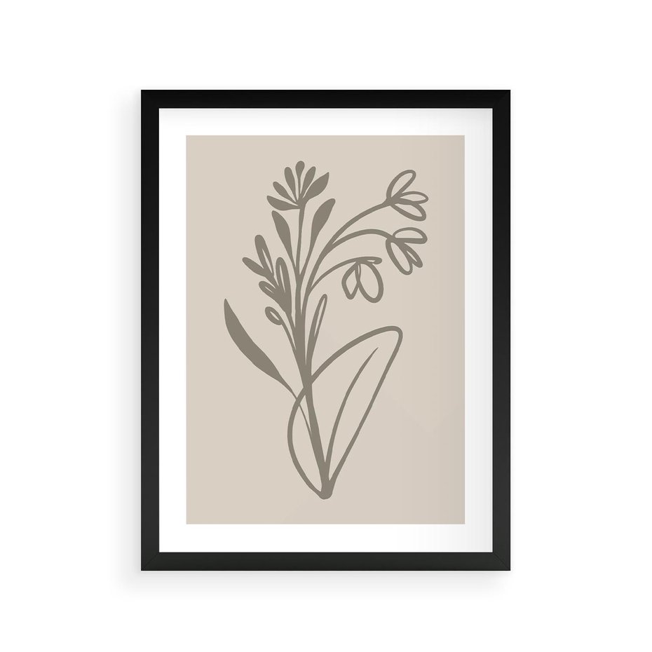 Plakat w ramie 30x40 - Kwiatowe Spektrum - nowoczesny plakat, subtelna sztuka - rama czarna