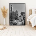Obraz w ramie 50x70 - Pustynny Klimat - czarno białe zdjecie, pustynia - rama czarna