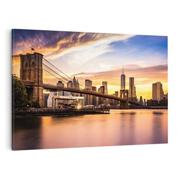 Obraz na płótnie 70x50 - Manhattan Nights: Most w Nowym Jorku - most, Nowy Jork