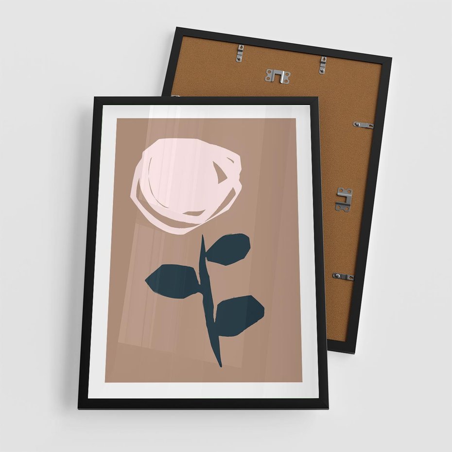 Plakat w ramie 50x70 - Niewytłumaczalne - abstrakcyjny obraz, plakat - rama czarna