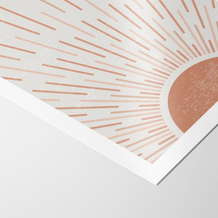 Plakat bez ramy 30x40 - Słońce w Stylu Boho - słońce, grafika boho