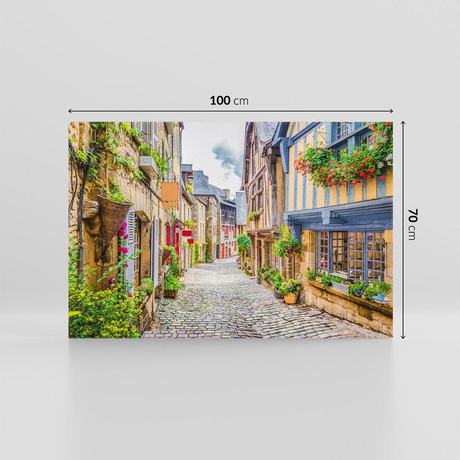 Obraz na płótnie 100x70 - Uliczka w mieście: włoska atmosfera - uliczka, miasto