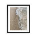 Plakat w ramie 40x50 - Fale Morza na Piasku - plaża, morze - rama czarna