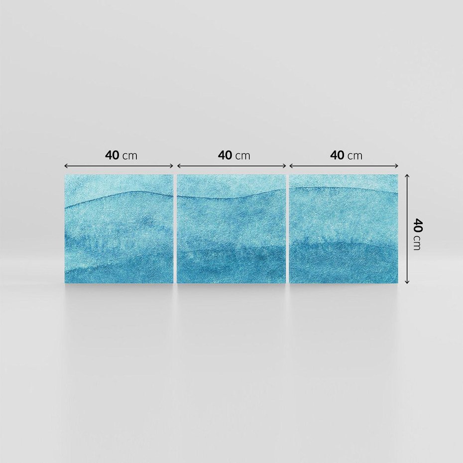 Obraz na płótnie 120x40 - Kolorowe fale akwareli - akwarela, fale