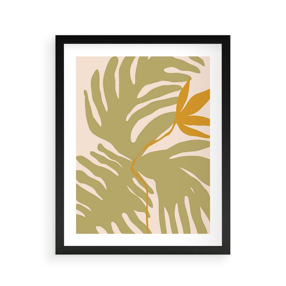 Plakat w ramie 40x50 - Konturem Zmiękczane - minimalistyczny obraz, nowoczesny - rama czarna