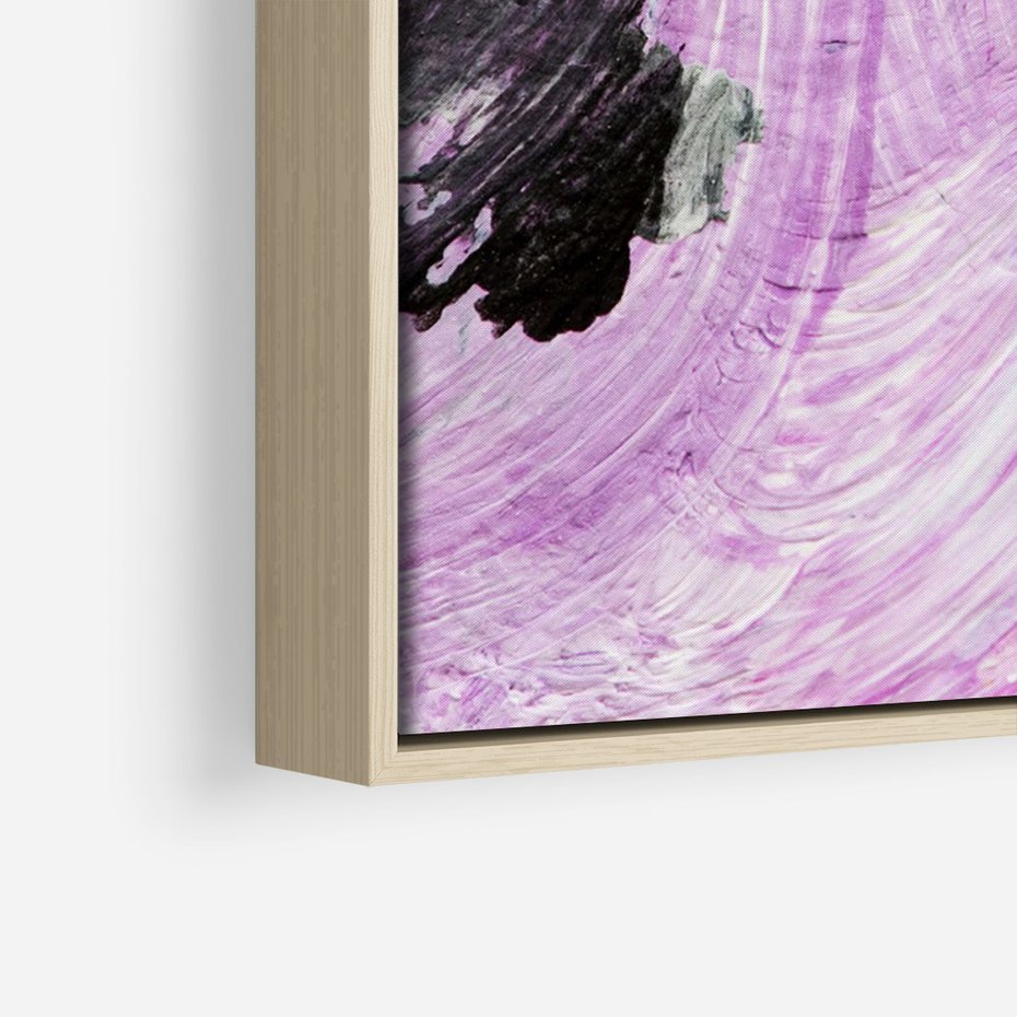 Obraz w ramie 80x120 - Kolorowy rój wyobraźni - rozlane kolorowe farby olejne, abstrakcja - rama drewno