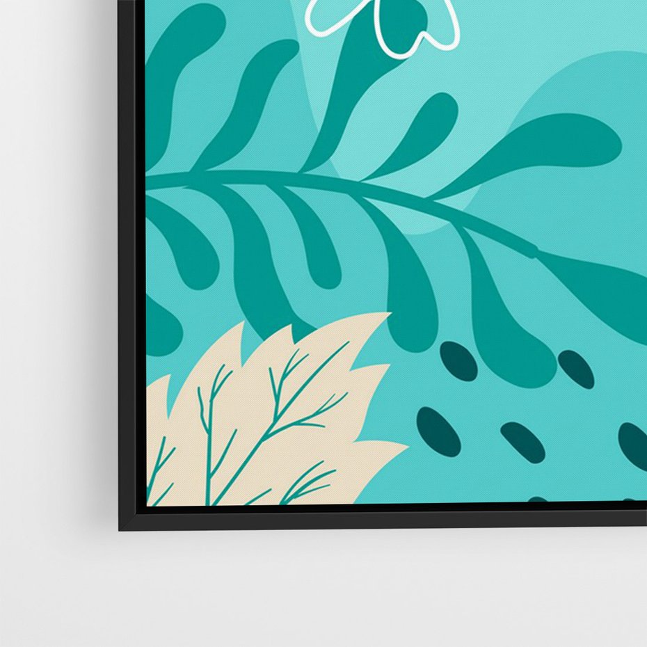 Obraz w ramie 50x70 - Kwiatowe Wibracje - pastelowa kompozycja, kwiaty - rama czarna