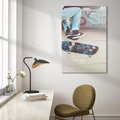 Obraz na płótnie 80x120 - Skateboardowe Rytmy na Desce - deskorolka, skateboard