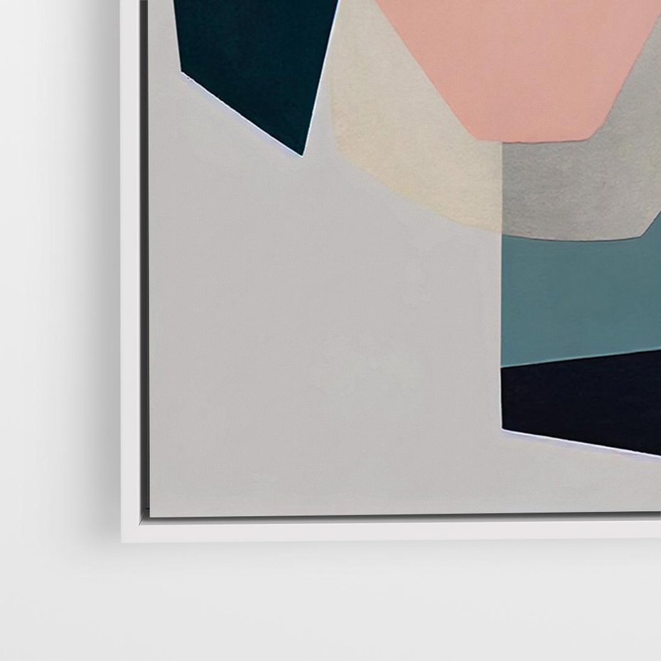 Obraz w ramie 120x80 - Szare Tło Plam - abstrakcyjne plamy, kształty - rama biała