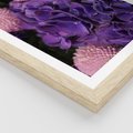 Plakat w ramie 40x50 - Fioletowa hortensja - kwiaty, hortensja - rama drewno
