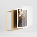 Plakat w ramie 30x40 - Magiczne widoki - uliczka, perspektywa - rama drewno
