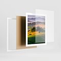 Plakat w ramie 40x50 - Pejzaż w perspektywie - pejzaż, perspektywa - rama biała