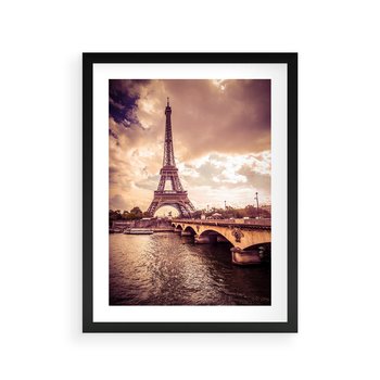 Plakat w ramie 40x50 - Eiffla: ikona Paryża - Eiffla, Paryż - rama czarna