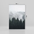 Obraz na płótnie 80x120 - Las w górach: mistyczna mgła - las, góry