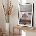 Plakat bez ramy 21x30 - Spokój nad Jeziorem - pomost, jezioro