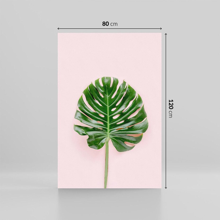 Obraz na płótnie 80x120 - Egzotyczna Roślinność - liście, monstera
