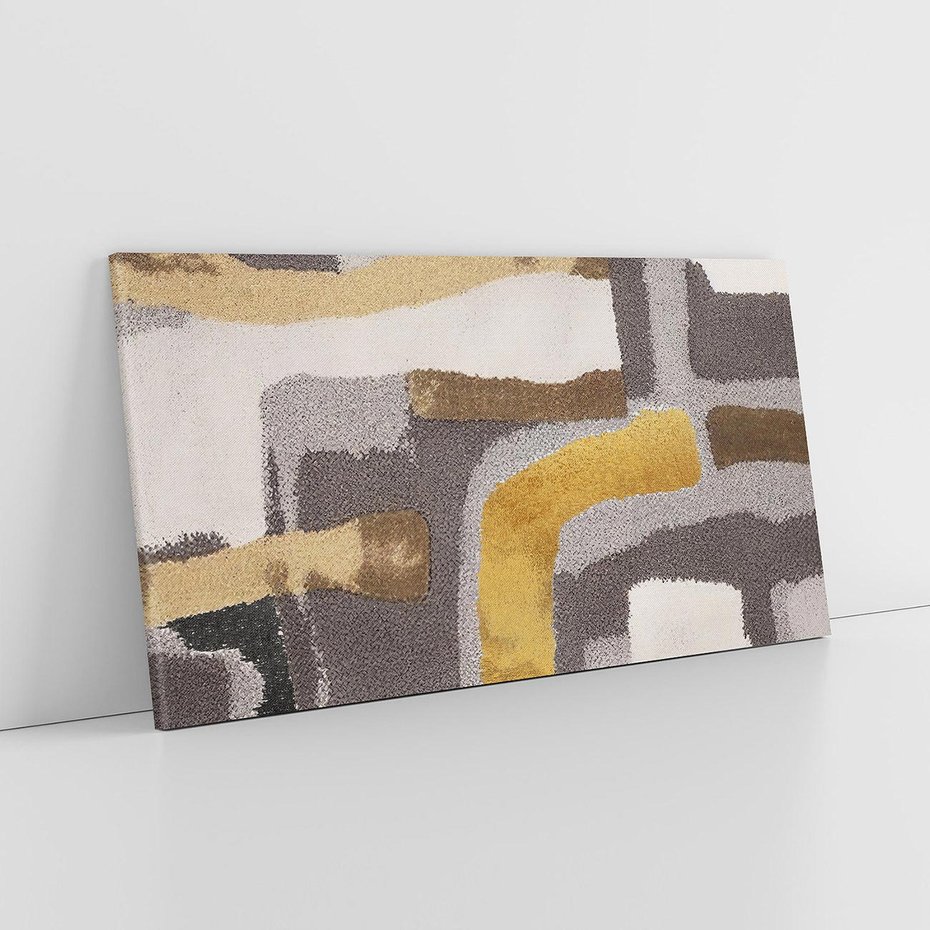 Obraz na płótnie 120x60 - Złote Krzywe - abstrakcja, krzywe linie