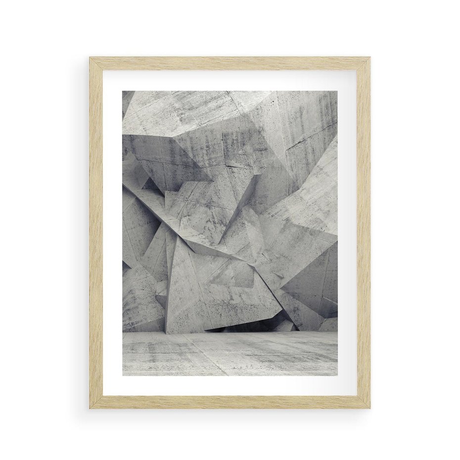Plakat w ramie 40x50 - Architektura w trójwymiarowym wymiarze - architektura, 3D - rama drewno