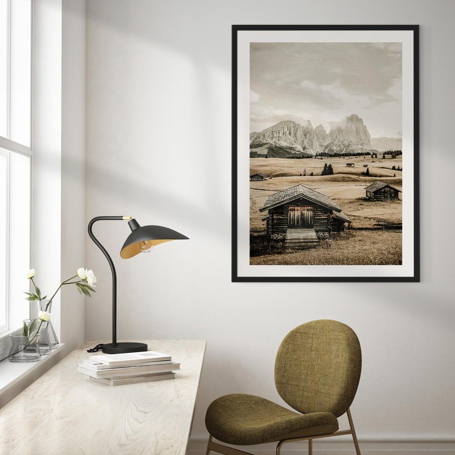 Plakat bez ramy 30x40 - Klasyczny Urok Górskich Domków - domki, w górach