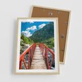 Plakat w ramie 50x70 - Most do przygody - góry, most - rama drewno