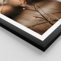 Plakat w ramie 30x40 - Jarzębina w Pejzażu - jesień, gałązka - rama czarna