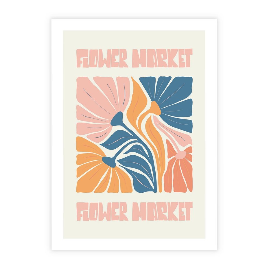 Plakat bez ramy 30x40 - Spójny Dysonans - pastelowe kolory, typografia