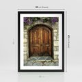 Plakat w ramie 30x40 - Tajemnicze stare drzwi - stare, drzwi - rama czarna