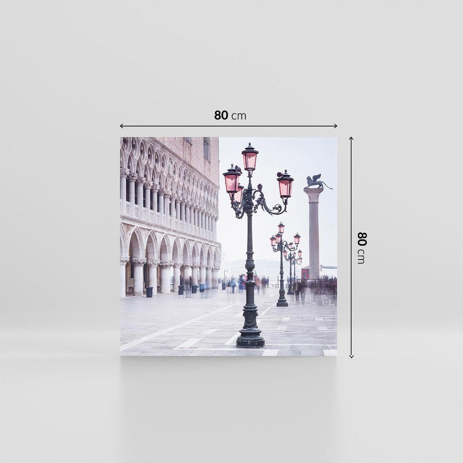 Obraz na płótnie 80x80 - Przemijający urok miasta - miasto, uliczka