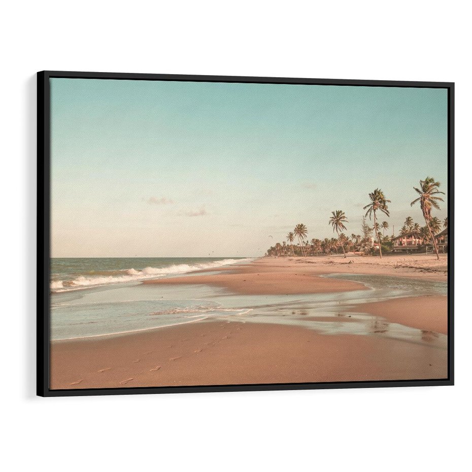 Obraz w ramie 70x50 - Ukojenie na Plaży - fotografia, rajska plaża - rama czarna