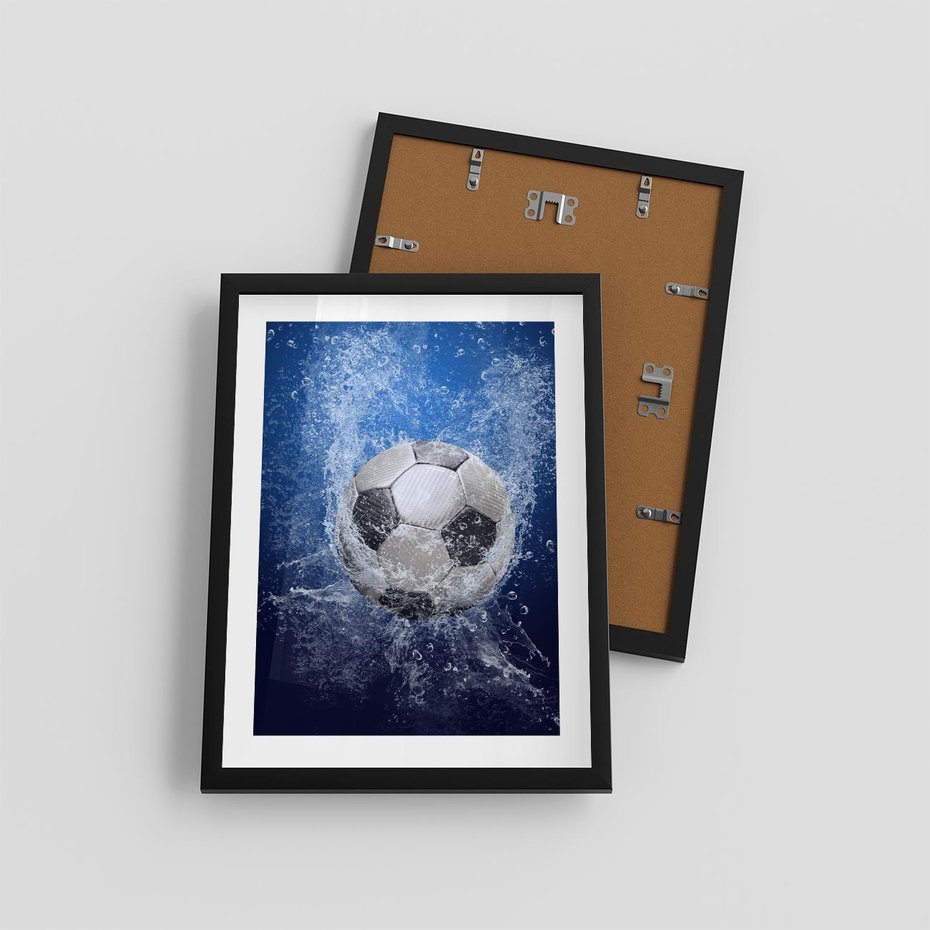 Plakat w ramie 30x40 - Młodzieżowy Zapał - piłka, młodzieżowy - rama czarna