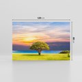 Obraz na płótnie 120x80 - Drzewo, Morze, Trawa - Naturalna Harmonia - drzewo, morze