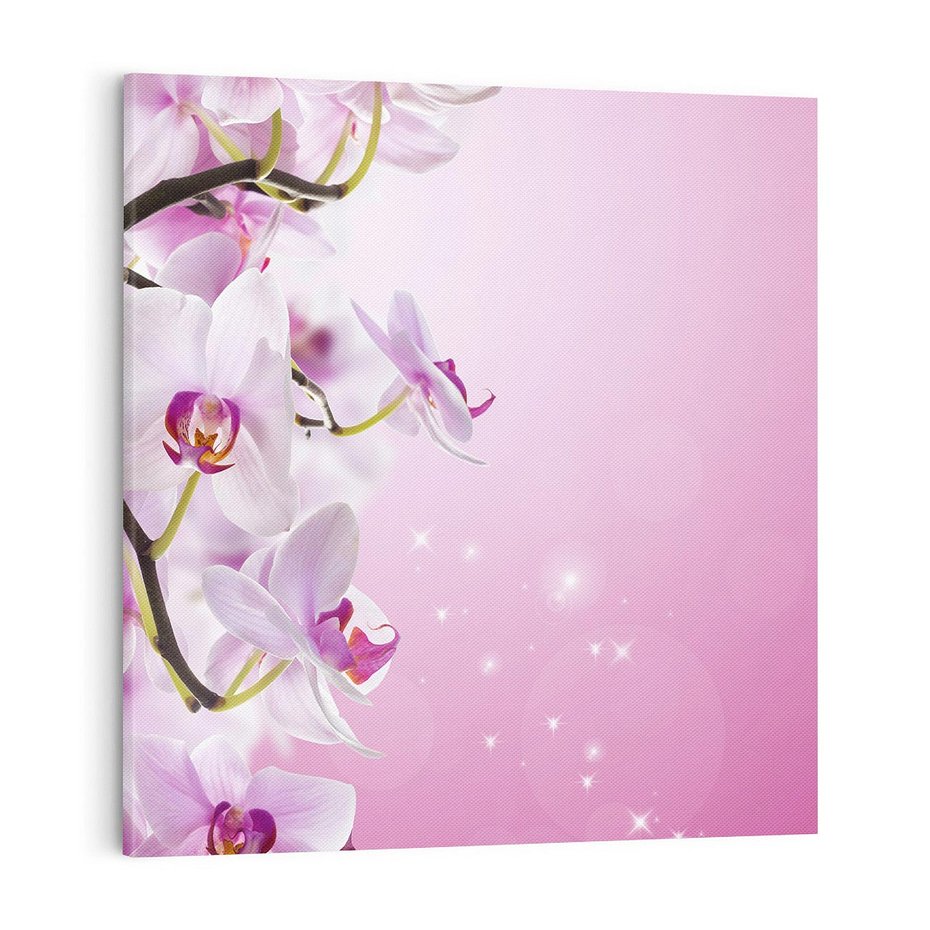 Obraz na płótnie 40x40 - Relaksujące Piękno - kwiaty, orchidea