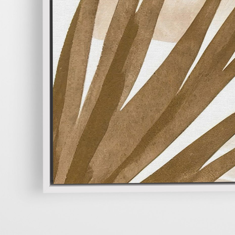 Obraz w ramie 80x120 - Liście w Akwareli - akwarela, malowane liście - rama biała