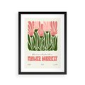 Plakat w ramie 30x40 - Symfonia Kolorowych Kształtów - nowoczesna grafika, kwiatowa kompozycja - rama czarna