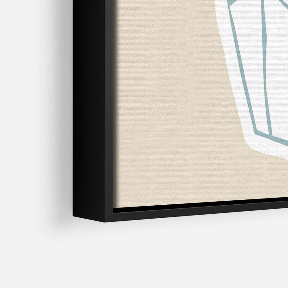 Obraz w ramie 50x70 - Bezgraniczne Marzenia - nowoczesna kompozycja, liście monstery w wazonie - rama czarna