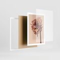 Plakat w ramie 50x70 - Delikatne piękno - suche, kwiaty - rama biała