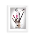 Plakat w ramie 30x40 - Moda, makijaż i relaks - moda, makijaż - rama biała
