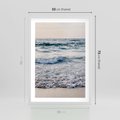 Plakat w ramie 50x70 - Malowniczy Nadmorski Krajobraz - morze, fale - rama biała