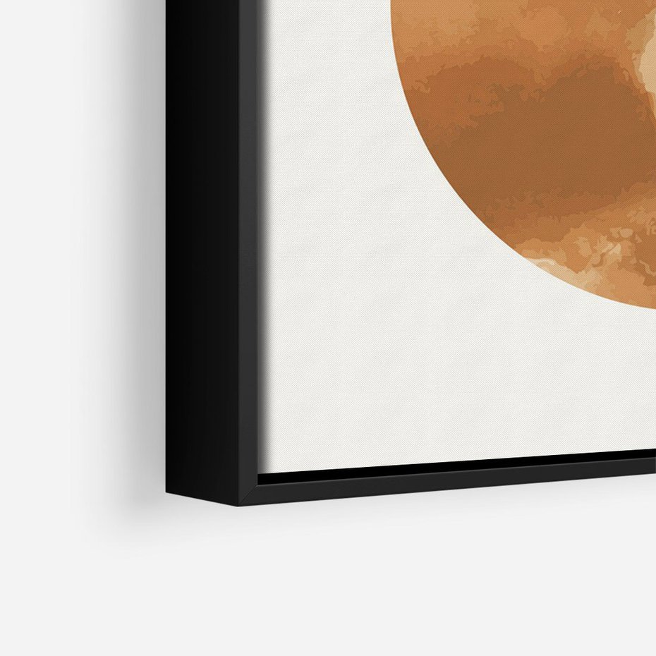 Obraz w ramie 70x100 - Taniec Okręgów - boho obraz, geometria - rama czarna